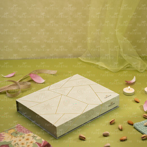 Palm Tree Diwali Celebration Gift Box | Premium Safawi Dates & Flavoured Cashew Dry Fruit Hamper