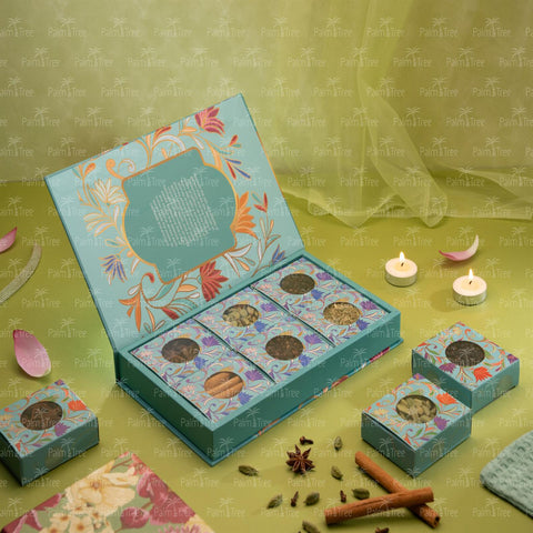 Palm Tree Diwali Celebration Gift Box | Spices Of India – Pepper, Clove, Cinnamon & More