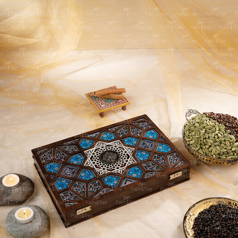 Palm Tree Diwali Celebration Gift Box | Premium Mabroom Dates & Dry Fruits Festive Hamper