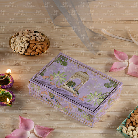 Palm Tree Diwali Celebration Gift Box | Premium Dry Fruits & Dates Assortment for Festive Gifting