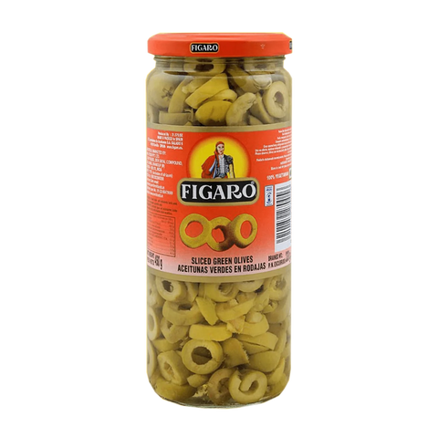 FIGARO SLICED GREEN OLIVES 450 G