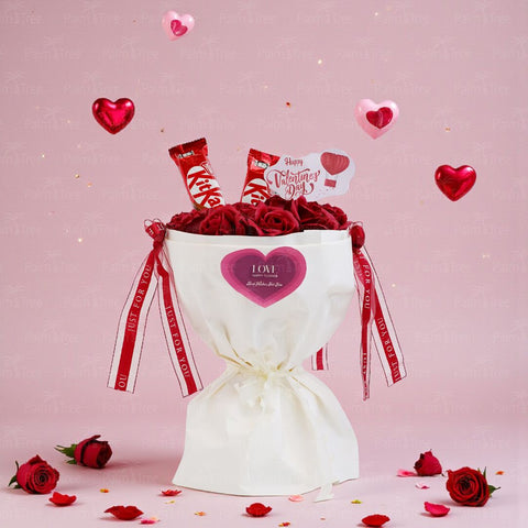 Valentine's Hamper - Red Rose Chocolate Bouquet