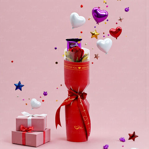 Valentine's Hamper - Red Note Bouquet