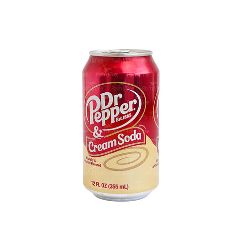 Dr Pepper Soft Drinks 355ml – Cherry, Strawberry & Cream, Cream Soda