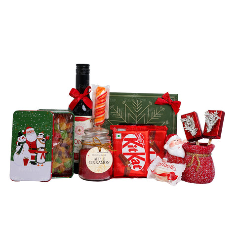 Christmas Bliss Gift Hamper  – Plum Cake, Premium Chocolates & Festive Goodies