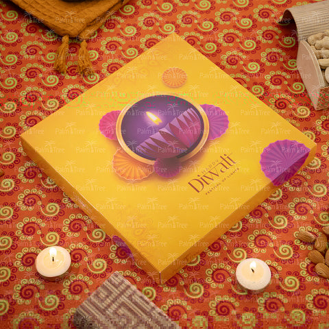 Palm Tree Diwali Celebration Gift Box | Premium Cashew, Pista & Almond Festive Hamper